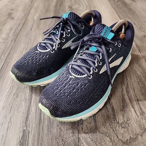 Brooks Ghost 11,Womens Running Shoes, Navy/Grey/Blue, Womens 9 Wide B - Picture 5 of 8